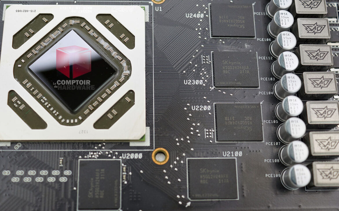 Asus R9 280X DirectCU II TOP : puces mémoire