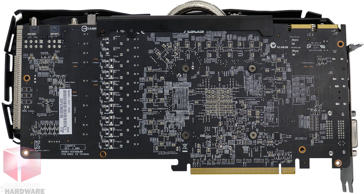 Asus R9 280X DirectCU II TOP : face arrière