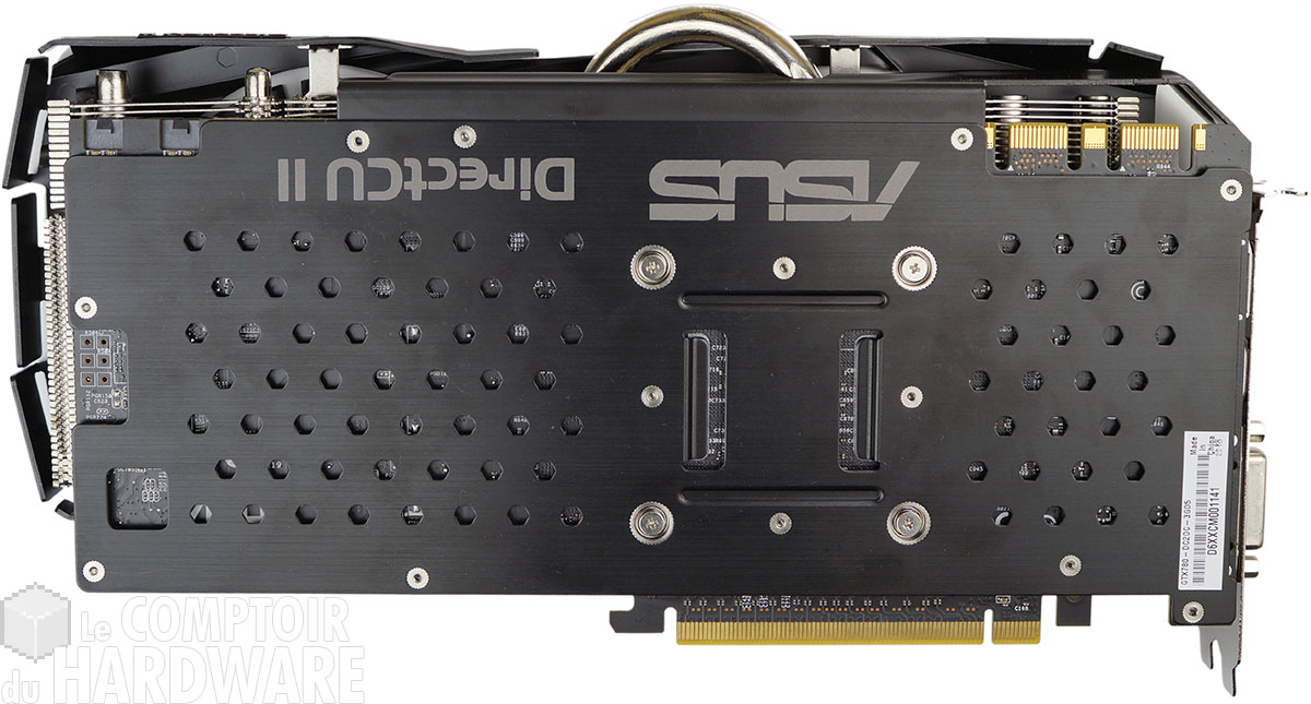 Asus GTX 780 DirectCU II TOP : face arrière