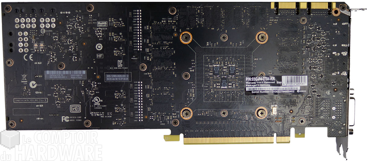eVGA GTX 780 SC ACX : face arrière