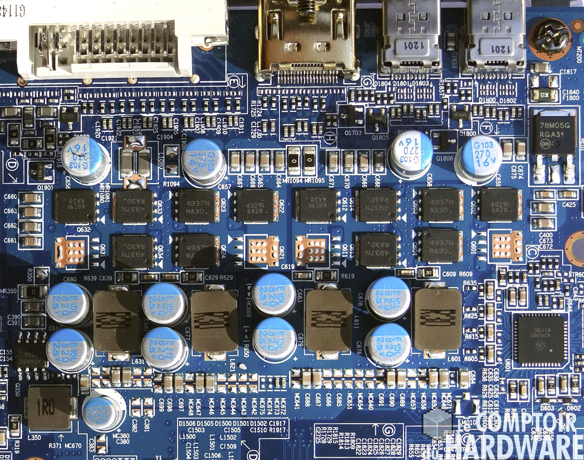 Gigabyte GV-R7850OC-2GD : étage dalimentation