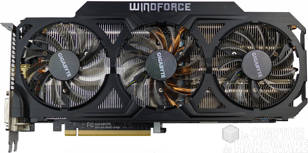 Gigabyte GV-N770OC-2GD : face avant