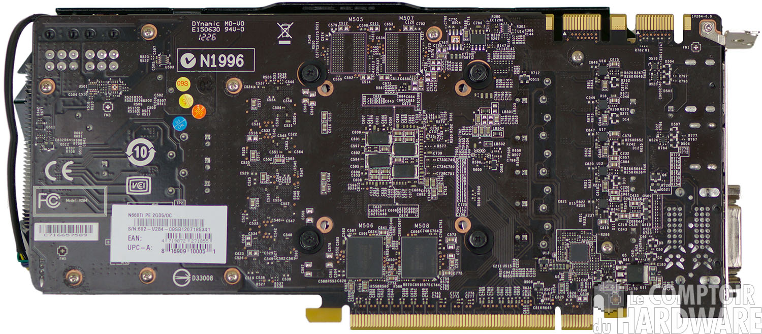 MSI N660 Ti Power Edition : face arrière