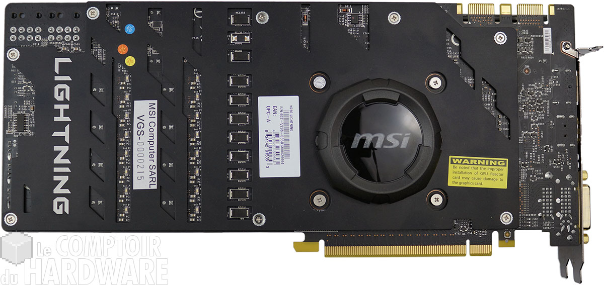 MSI N780 Lightning : face arrière