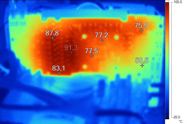 Imagerie Thermique Asus R9 280X DirectCU II TOP en charge 
