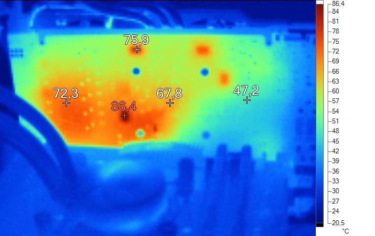 Imagerie Thermique Asus GTX 660 Direct CU II TOP en charge 