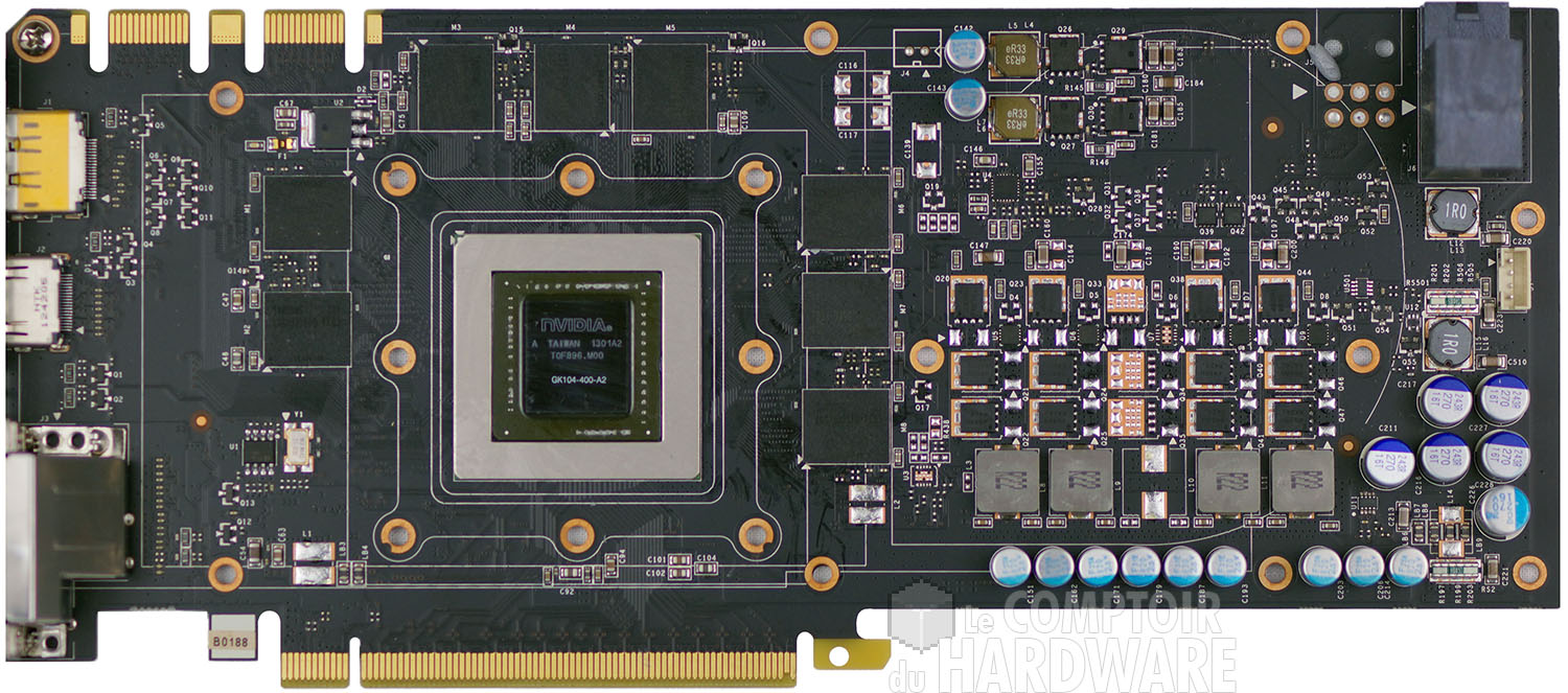 Zotac GTX 680 AMP! : carte dénudée