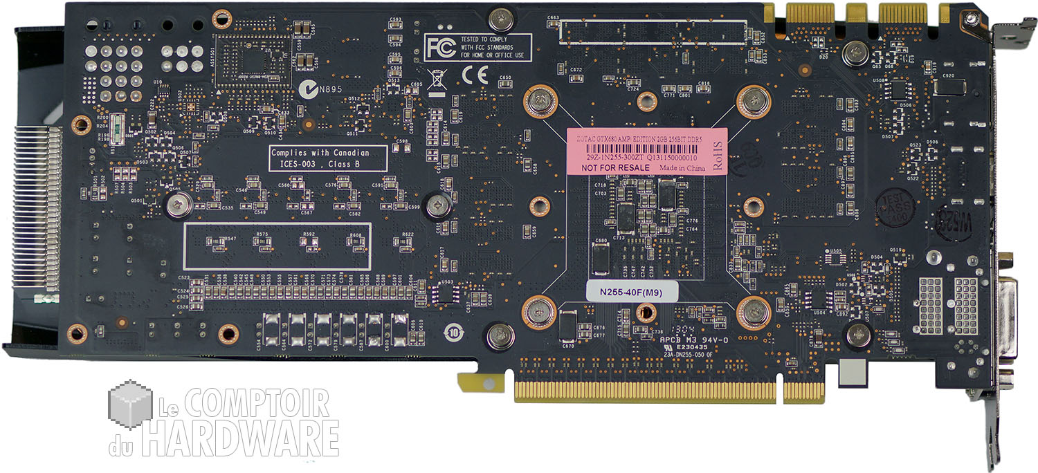 Zotac GTX 680 AMP! : face arrière