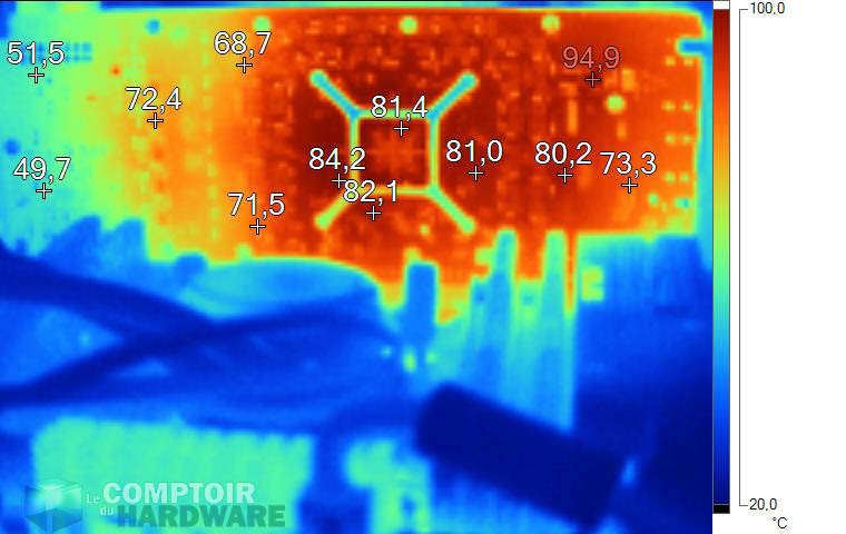 Image thermique RADEON R9 290 en charge