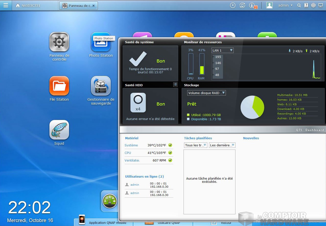 Moniteur de contrôle QTS 4.0