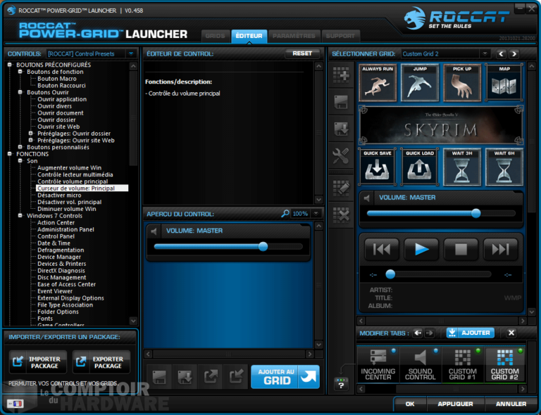 Roccat Power Grid - Exemple de grid personnalisé