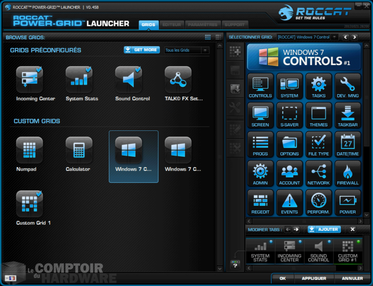 Roccat Power Grid - système dexploitation