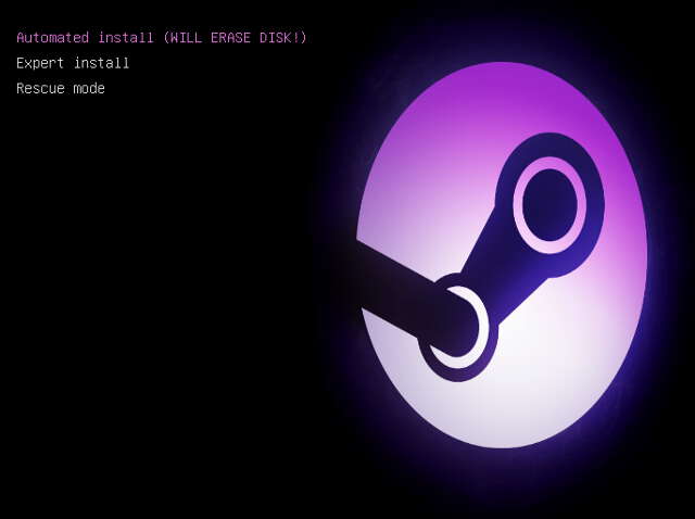 Lancez linstallation de SteamOS !