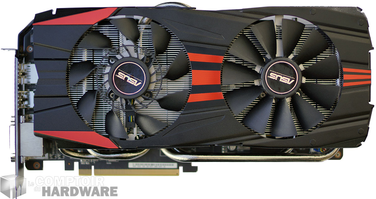 Asus R9 290 DirectCU II OC : face avant