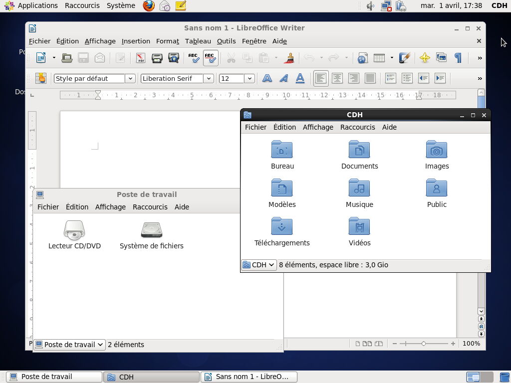 Lenvironnement Gnome de CentOS