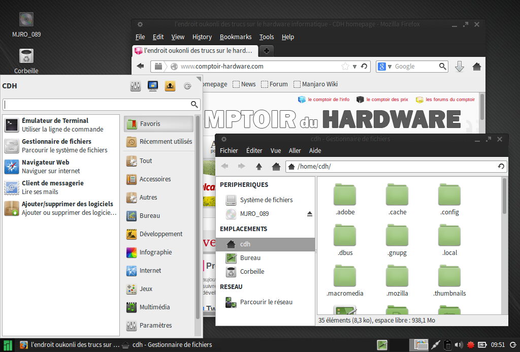 Manjaro sous XFCE