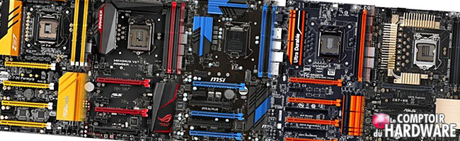 inventaire des cartes mères H97 et Z97 trouvables sur le marché français