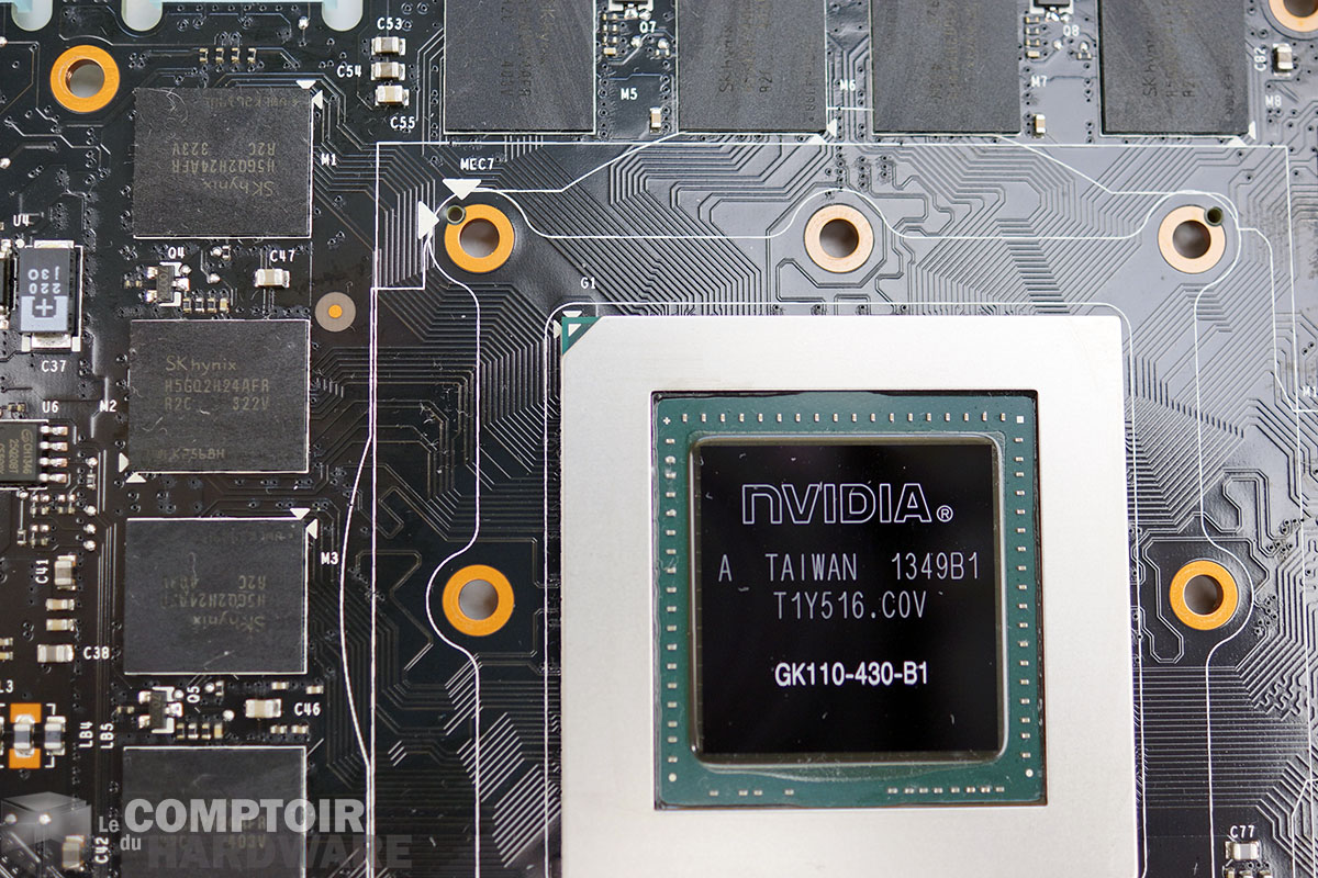 Asus Titan Black : puces mémoire