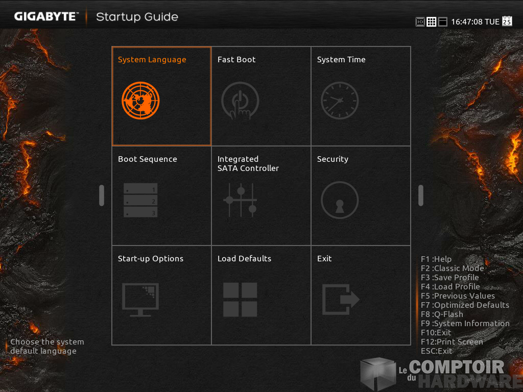 Deuxième écran daccueil