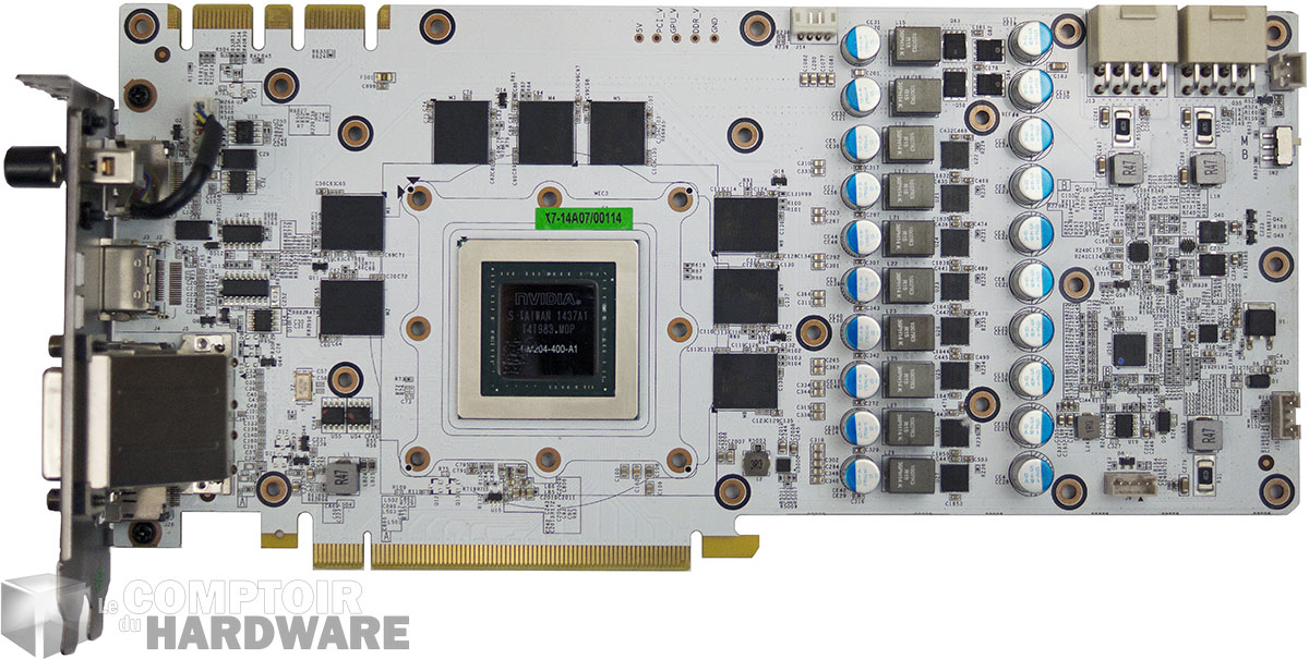 KFA2 GTX 980 HOF : carte nue recto