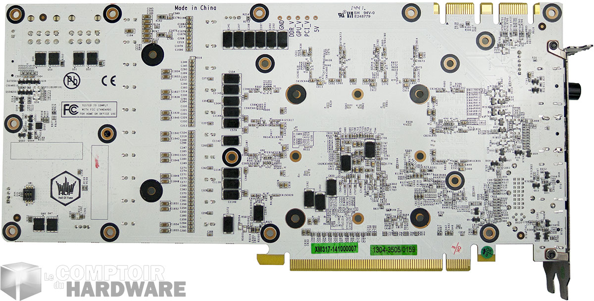 KFA2 GTX 980 HOF : carte nue verso