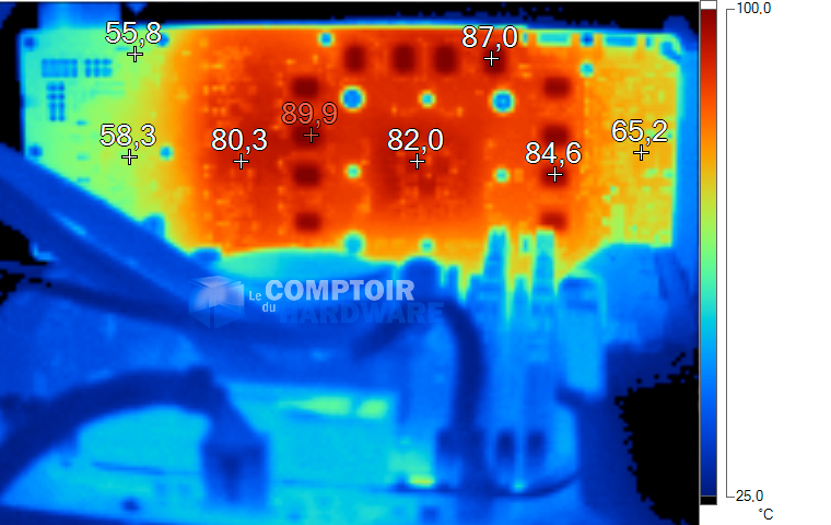 Image thermique NVIDIA GeFORCE TITAN X en charge