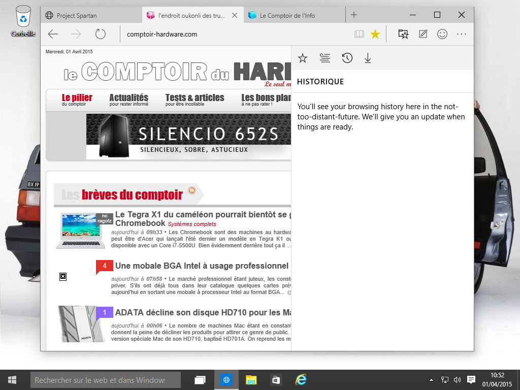 Historique pas disponible