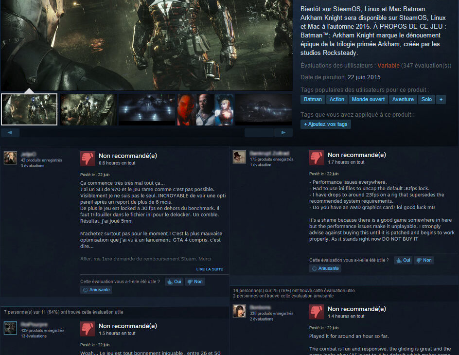 Batman pas content !