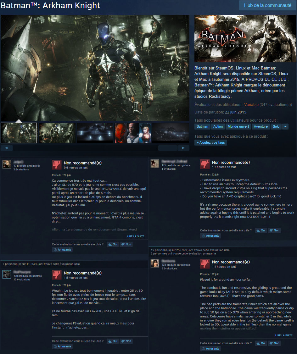 Batman pas content !