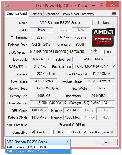 gpuz crossfire r9 200 300