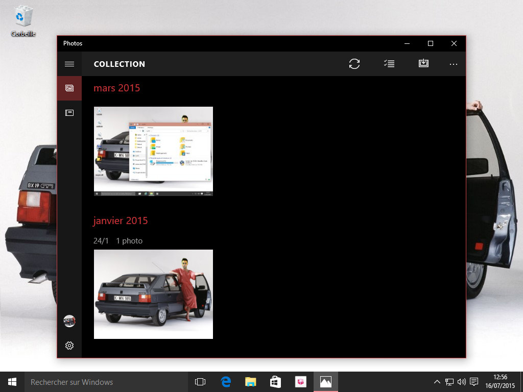 Et celle pour les photos