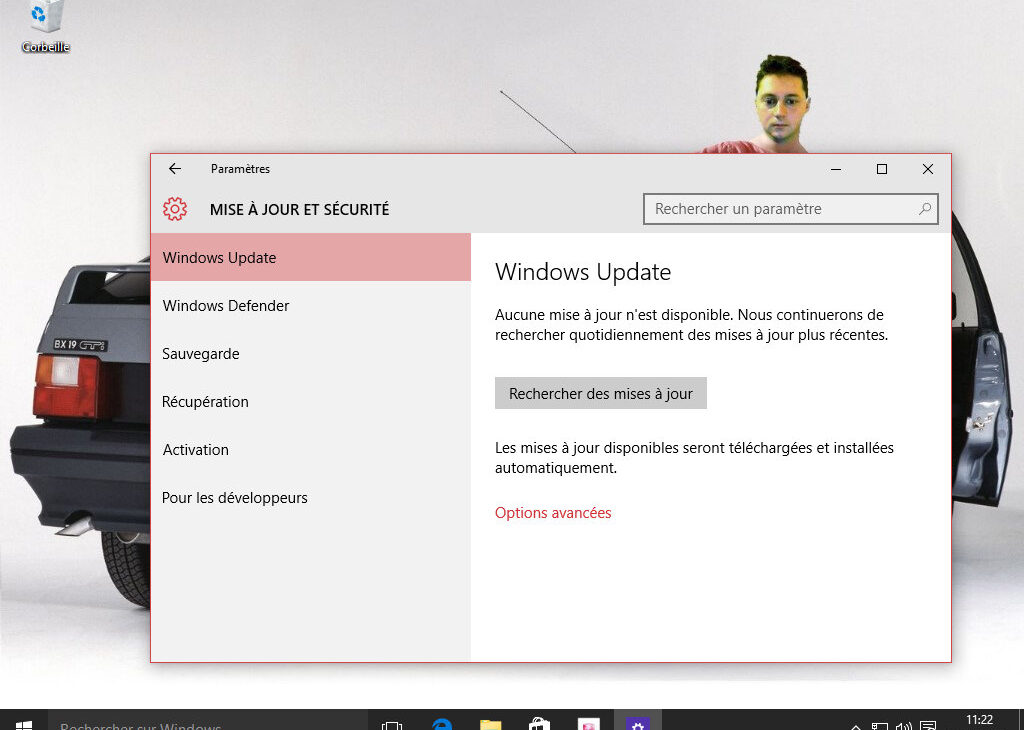 La nouvelle application de mise à jour