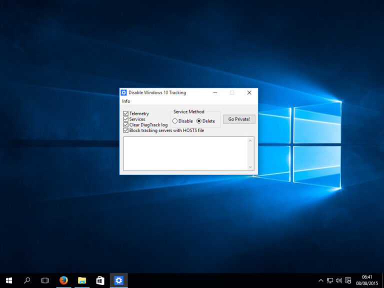 Windows Tracking Disable Tool