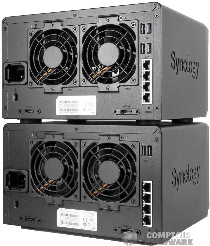 L'arrière des DS1515 et DS1515+