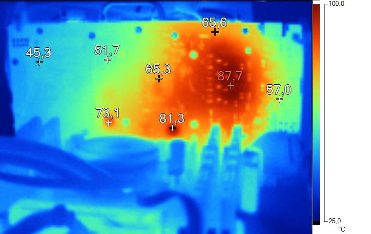 Imagerie thermique MSI GTX 950 Gaming en charge