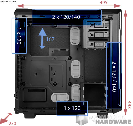 bequiet silent base 600 dimensions