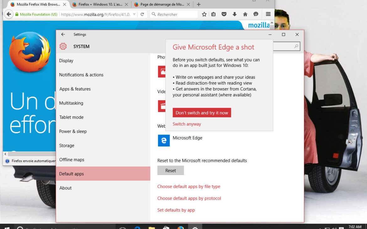 Edge est recommandé par Microsoft, ça alors !