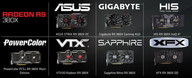 amd r9 380x cartes partenaires