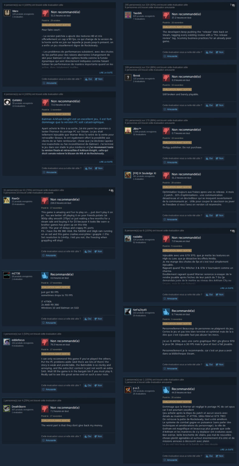 Tous des bêta testeurs qui ont payé !