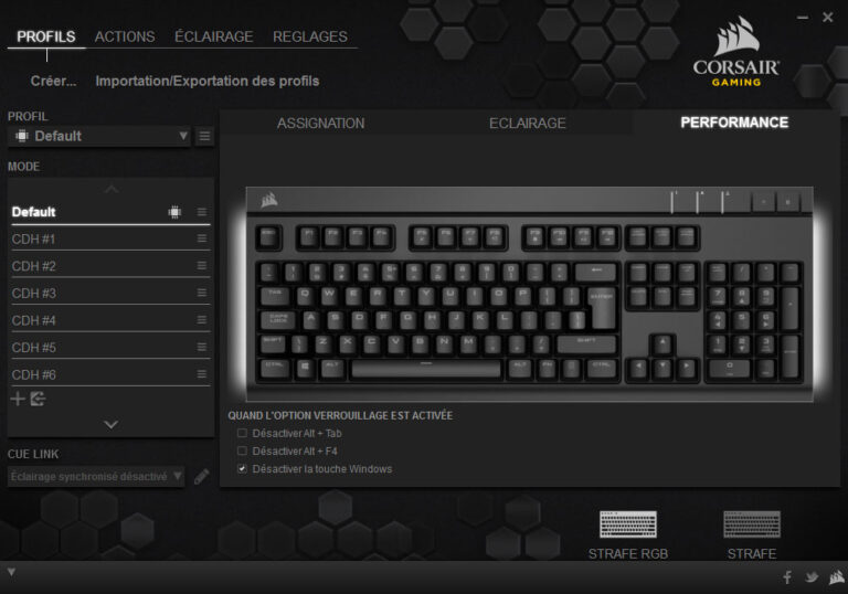 Configurer la touche de verouillage