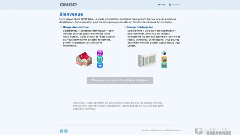 Choix de l'environnement