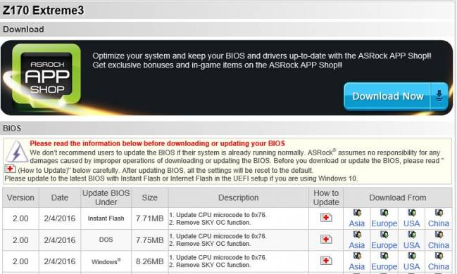 asrock retrait skyoc