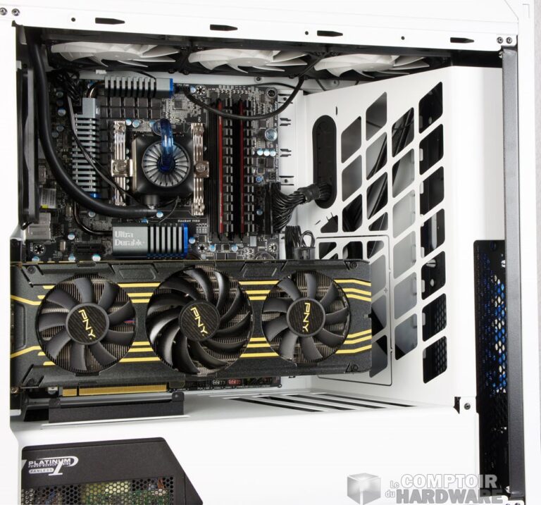 Le riser et la fenêtre pour carte graphique