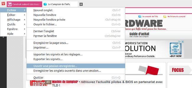 vivaldi session enregistree