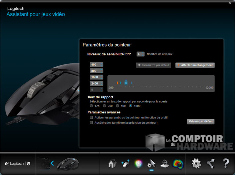Logiciel G502