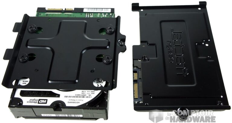 Les deux supports de disques durs