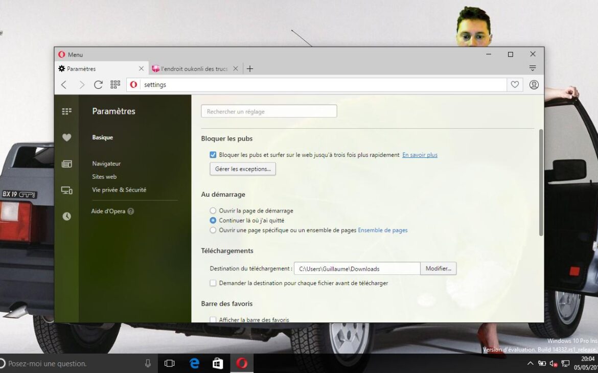Opera 37 bloque la pub !
