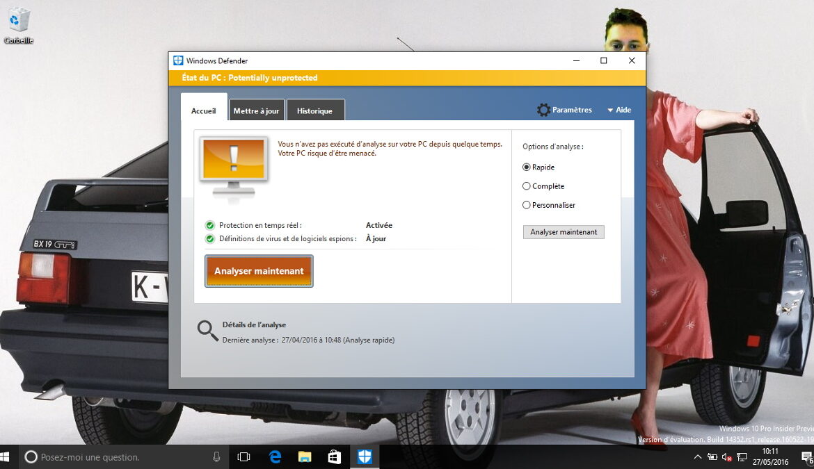 Windows Defender tout seul