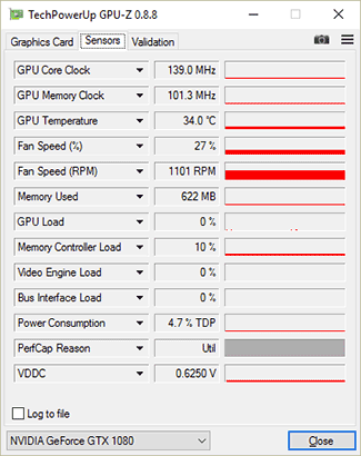 gpuz 1080 idle