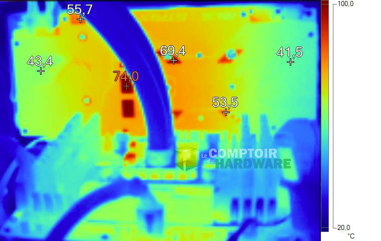 Image Thermique Asus GTX 1080 Strix Gaming OC en charge